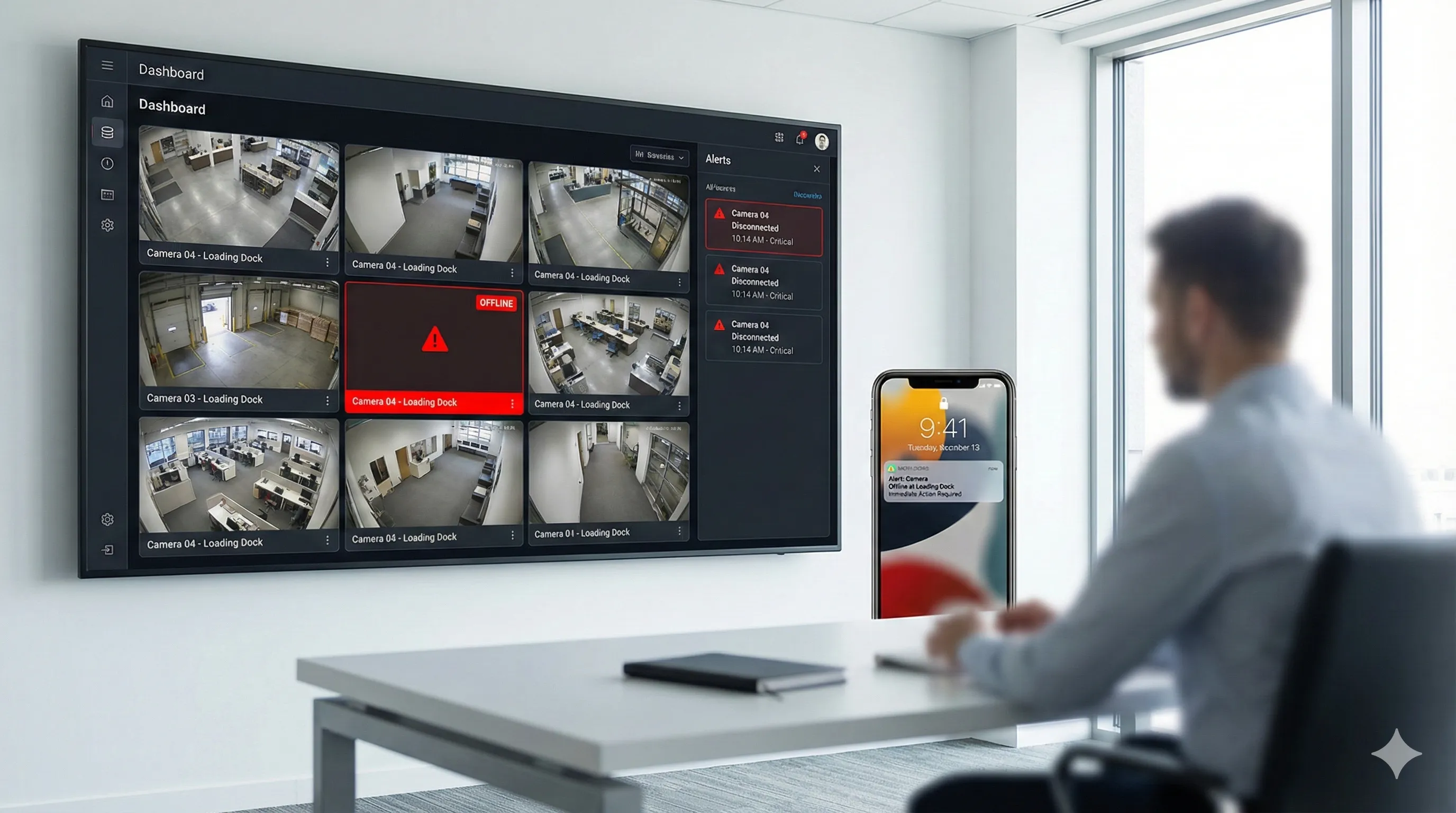 Offline Camera Alert System on Mobile